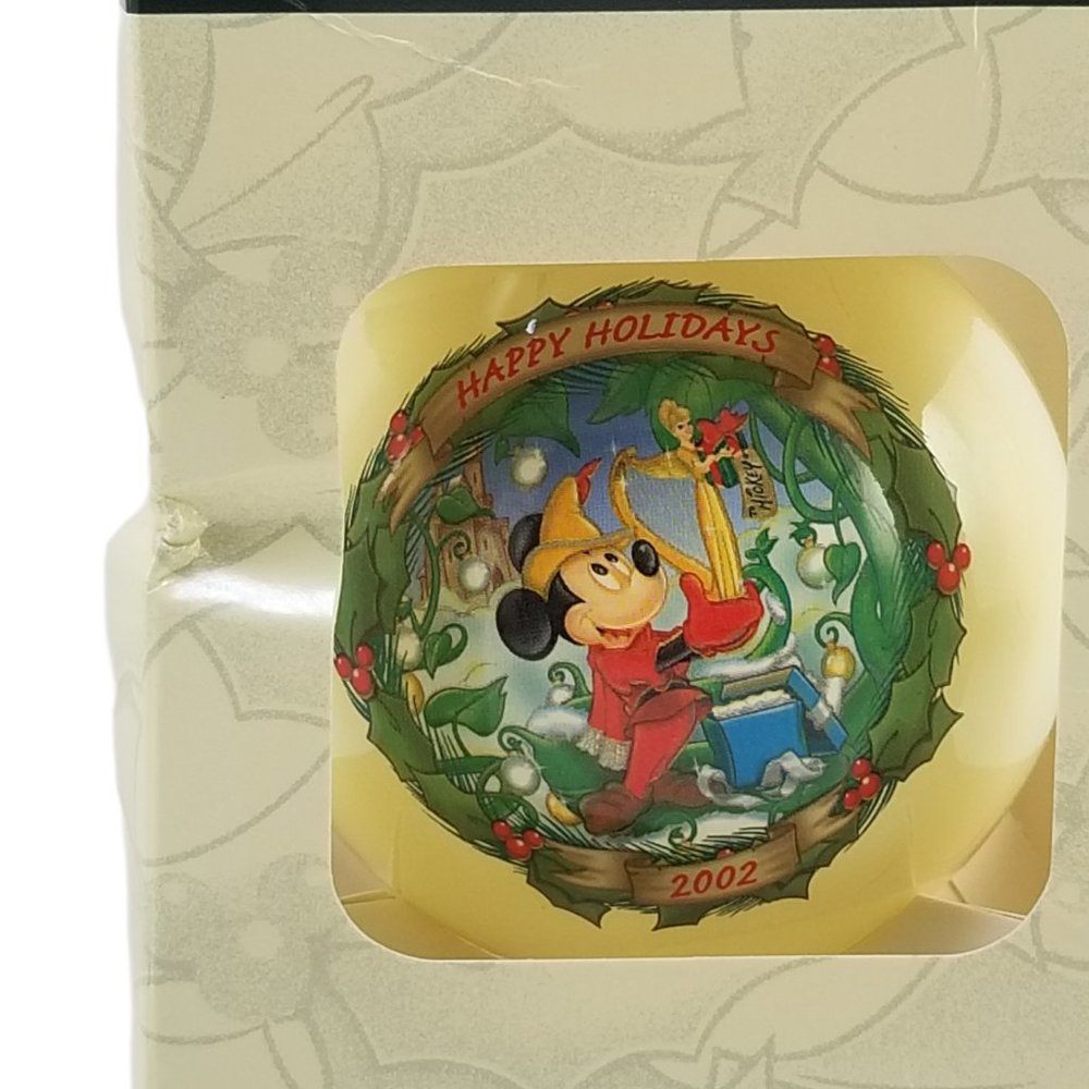 Vintage Disney’s Mickey Mouse 2002 Glass Ornament “Christmas Through the Years” - Picture 9 of 11